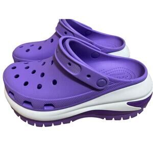 Crocs Classic Mega Crush Clog Womens Size 10 Purple Platform Unisex Mens size 8